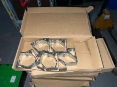 Box Of Galvanised Steel Large Hanging Brackets x5