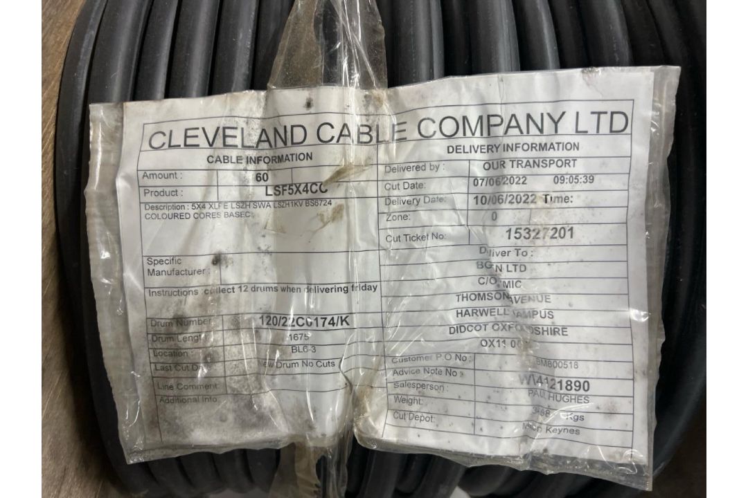 Roll Of Five Core Cable - Type LSF5X4CC - Image 5 of 5
