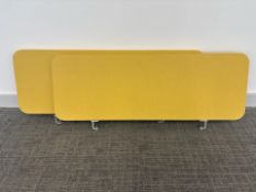 4 Yellow Desk Divider