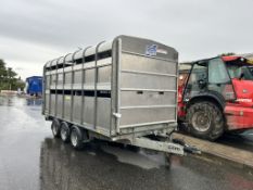 2015 Ifor Williams DP120 Tri-Axle Livestock Dropside Trailer