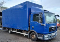 2012 MAN TGL Box Body 7.5 Tonne Truck With Taillift, MOT To 31/3/26, 281,249 KM's