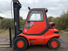 2002 Linde H40T-04 4 Tonne Gas Forklift, 4112 Hours, 4m Lift, Side Shift, Full Cab