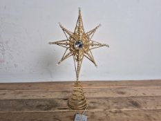 Gold Christmas Tree Topper By Gisela Graham London