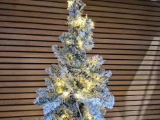 7ft Pre Lit snowflocked Tree