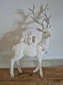 White standing deer