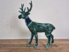 Green Glitter Reindeer.