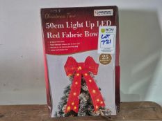 50cm light up led fabric bow