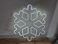 Neon effect led snowflake
