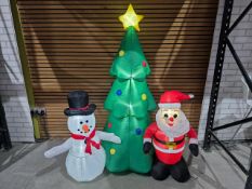 6ft Inflatable Xmas tree with Santa & Snowman
