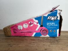 Star Light Up Wheel Tilt And Turn Scooter Pink