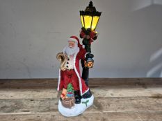 Santa With LED Lampost