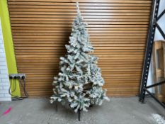 6FT Snowflocked Pre-Lit Christmas Tree