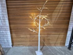 6ft White LED White Birch Tree