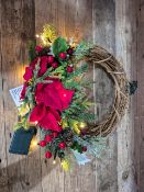 40cm Christmas Wreath With Bow