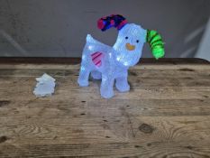 Snow Time Acrylic Dog Figure With LED Lights