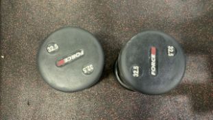 Force 32.5Kg Dumbbells x 2, No Reserve
