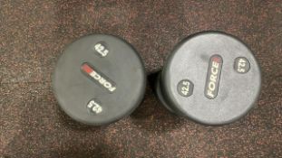 Force 42.5Kg Dumbbells x 2, No Reserve
