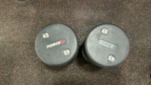 Force 45Kg Dumbbells x 2, No Reserve