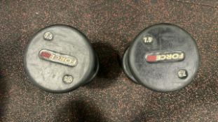 Force 7.5kg Dumbbells x 2