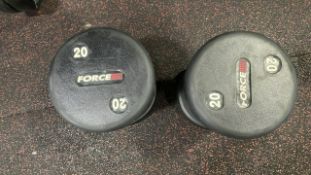 Force 20Kg Dumbbells x 2