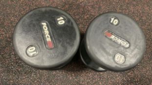 Force 10Kg Dumbbells x 2