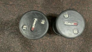 Force 15Kg Dumbbells x 2