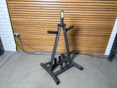 Metal Weight Plate Tree with bar slots