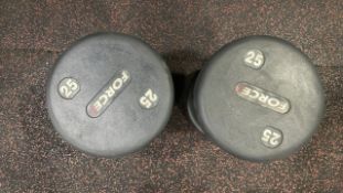 Force 25Kg Dumbbells x 2