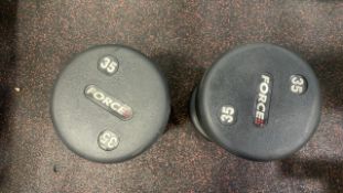 Force 35Kg Dumbbells x 2, No Reserve