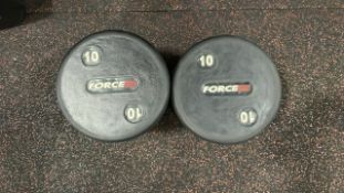 Force 10Kg Dumbbells x 2