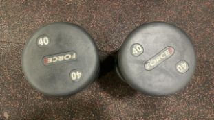 Force 40Kg Dumbbells x 2 No Reserve
