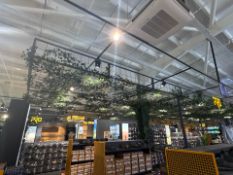Decorative Ceiling Frame and display garden with Fake Vines