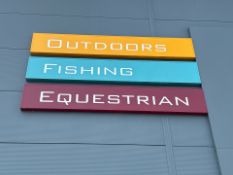 Outdoor Fishing Equestrian External Wall Signs, No Reserve