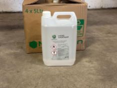 5 Litre Metklean Hand Sanitiser Box Of 4 - No Reserve