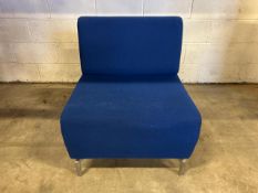 Blue Fabric Chair - No Reserve