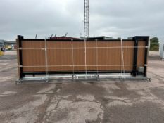 Unused 20ft Cantilever Gate, Teak Composite Finish, Electric Motor & Remote