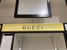 Wooden Gucci Sign