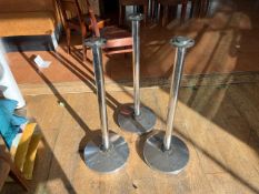 Metal Post For Section Rope Barrier x3