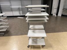 Metal Display Unit With Wooden Shelves