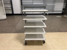 Metal Display Unit With Wooden Shelves