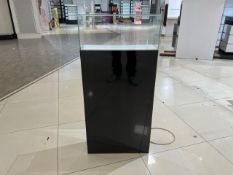 Black Wooden Display Unit With Glass Display Box