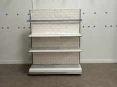 White Brick Effect Sheving Display Unit