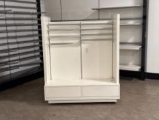 White Display Unit With Removable Bars