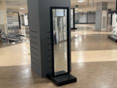 Black Freestanding Double Sided Mirror