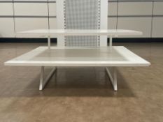 White 2 Tier Display Unit