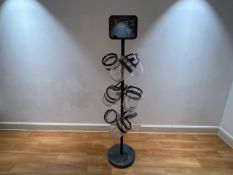 Heavy Duty Metal Framed Product Stand With Heavy Glass Display Jugs