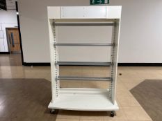White Wooden Display Unit With Metal Frame