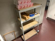 Metal Framed Storage Shelving Unit And Contents