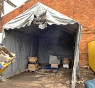 Heavy Duty 12 Foot Temporary Shelter large enough to fit a van in around 18 feet in length