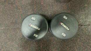 Force 22.5Kg Dumbbells x 2, No Reserve